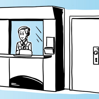 Öffnen Geschäftsstellen mit griffbereiten Banknoten